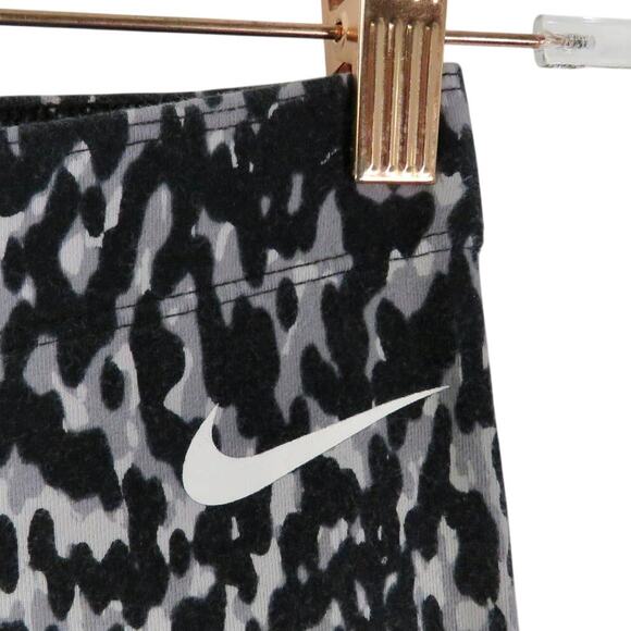 Nike Gray Leopard Print Leggings High Rise Small Animal Print Size Small - Picture 4 of 5